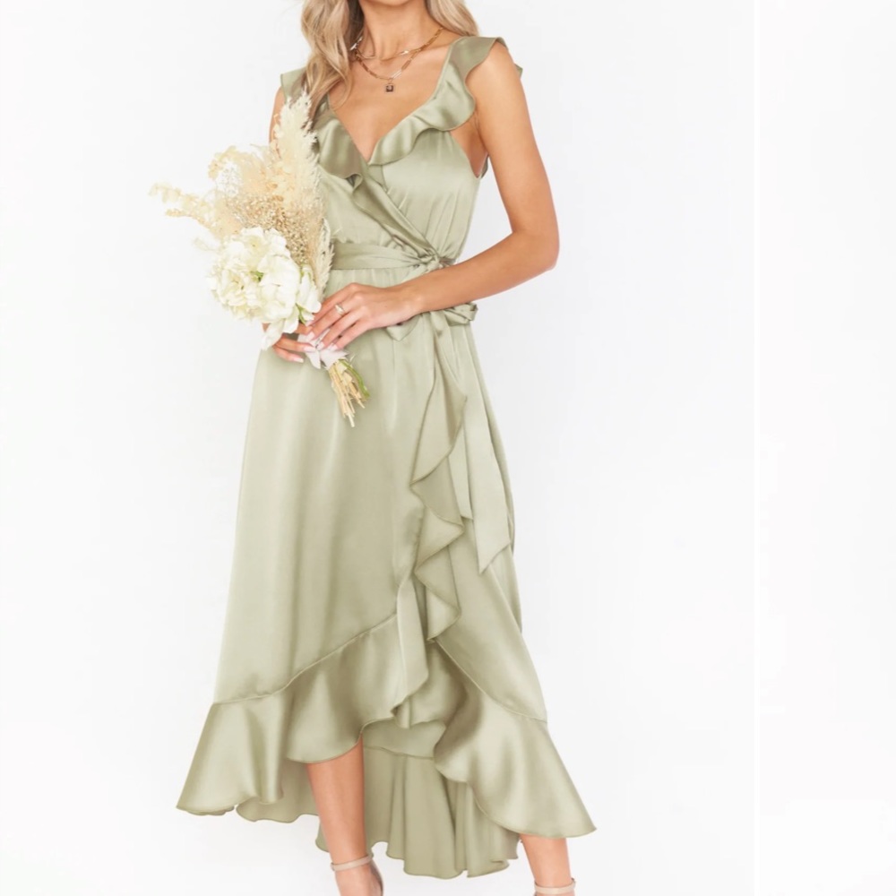 Show Me Your MuMu Samantha Ruffle Wrap Dress.